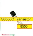 10Pcs- 8550 S8550 S-8550 Transistor BJT PNP 40V 500mA PNP General Purpose Transistor TO-92 Package Bipolar Junctions Transistor 3 Pin Leads.