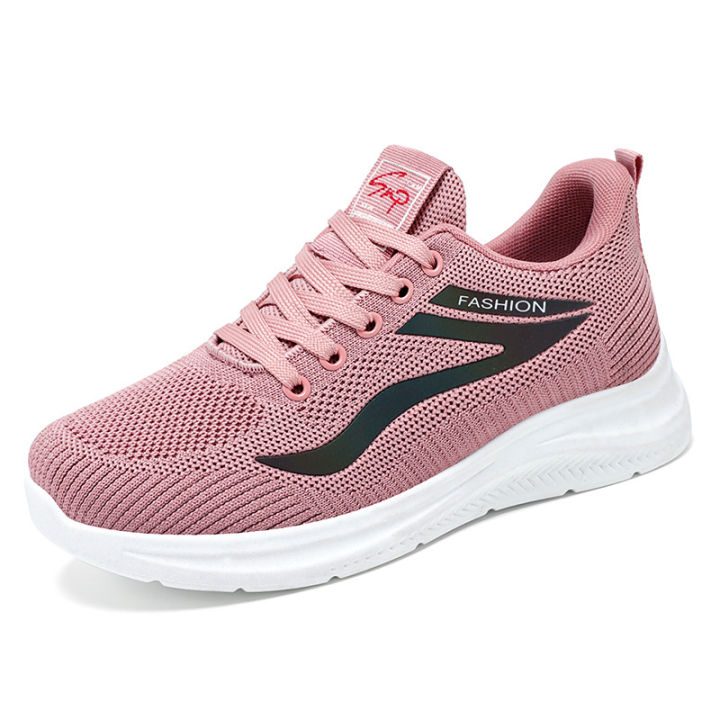 2023Spring%20New%20Foreign%20Trade%20Women's%20Shoes%20Fly%20Woven%20Mesh%20Soft%20Bottom%20Non-Slip%20Trendy%20All-Match%20Casual%20Women's%20Sports%20Shoes%20for%20Students%20-%20Image%202