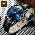 Leather Waterproof Alloy Case Quartz Analog Fashion Watch for Men. 