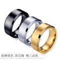 Titanium Steel Finger Rings Set For Man  Silver Gold Black Blue Titanium Steel Ring. 