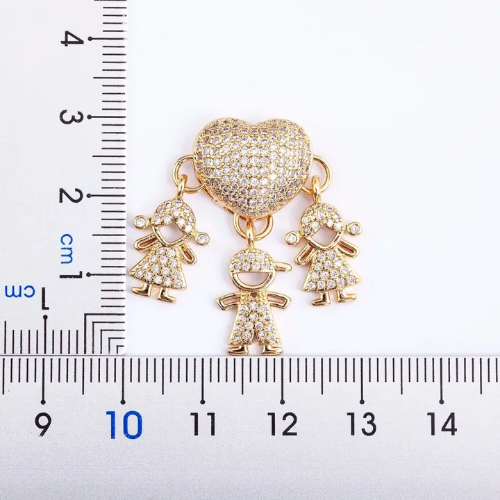 Son%20Daughter%20Heart%20Gold%20Color%20Cubic%20Zirconia%20Family%20Girl%20Boy%20Pendant%20Necklace%20Copper%20Chain%20Jewelry%20Mother's%20Day%20Gift%20-%20Image%202