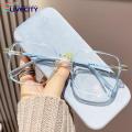 Flexible Eyewear Stylish Blue Light Blocking Glasses for Eye Protection Unisex Large Frame Clear View with Strong Hinge Brim Transparent Spectacles Eyewear for Clear Blue Light Protection Stylish. 