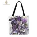 【New Style】Butterfly Printed Shoulder Shopping Bag Casual Large Tote Handbag.