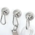 Strong Neodymium Magnetic Hooks 360°Rotating Carabiner Magnet Ring Magnetic Refrigerator Hook Home Kitchen Bathroom Suction Cup. 
