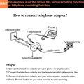 Professional Telephone Adapter For Digital Voice Recorder Telephone Line Audio Cable Line-in Cable Support 3.5mm MIC Interface.