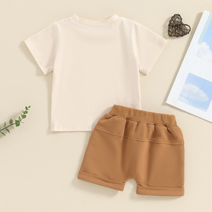 Toddler%20Kids%20Clothes%20Boys%20Summer%20Letter%20Print%20Short%20Sleeve%20T-Shirts%20Tops%20Drawstring%20Shorts%20Newborn%20Set%20Tracksuits%20Outfits%20-%20Image%203