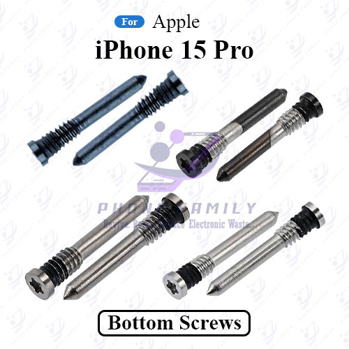 For Apple iPhone 15 Pro New Bottom Screw Pentalobe Dock Connector Screw Replacemnt Parts