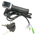 3X Bike Twist Throttle for Electric Bike Throttle 48V Gas Handle Throttle LCD Display Lock Key. 