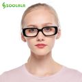 SOOLALA Anti Blue Light Blocking Reading Glasses Women Eyeglasses Frame Small Rectangle Gray Tea Lens Sunglasses Reading Glasses.