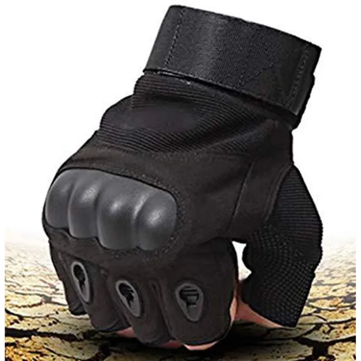Motorcycle%20Gloves%20Half%20Finger%20Black%20(Size%20-L)%20-%20Hand%20Gloves%20For%20Bike%20-%20Image%202