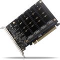 JAERBEE 2X PH44 NVME 4-Disk Array Card PCIE Signal Split Array Card. 