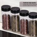 Double Outlet Plastic Spice Jars Bottle With Shaker Lids Labels Sticker Seasoning Containers For Herbs Powders Pepper.
