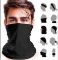 full black mask new Multi-Function Magic face Bandana For Biker-Full Black  , Balaclava Face Bandanas For Bike Riding (Black) - Protect Yourself From Dust And Wind While Riding. 