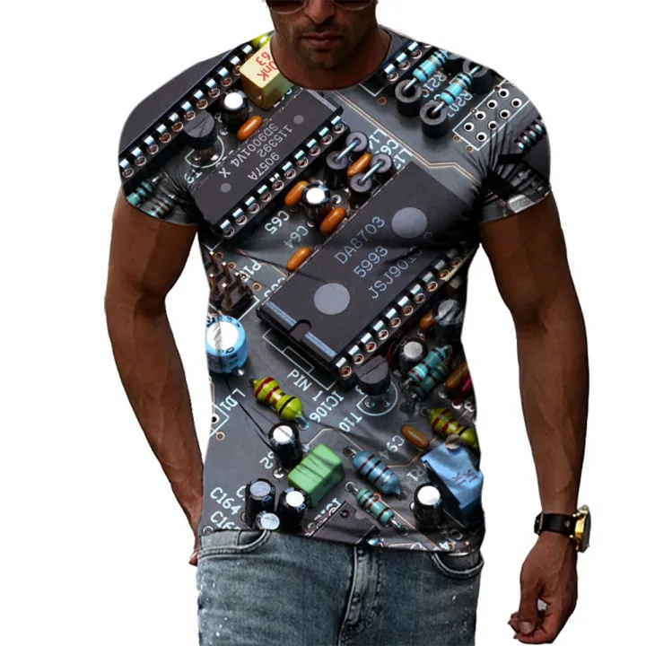O-neck%20Casual%20Top%203D%20Printing%20Electronic%20C%20Men's%20T-shirt%20Summer%20Creative%20Breathable%20Fitness%20Street%20Oversized%20T-shirt%20-%20Image%202