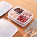 Kitchen Storage Box Food Container Refrigerator Preservation Side Dish Storage Organization Meat Four Compartment Box Anti-smell.