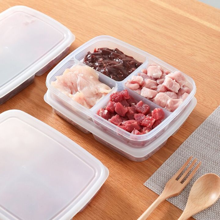 Kitchen%20Storage%20Box%20Food%20Container%20Refrigerator%20Preservation%20Side%20Dish%20Storage%20Organization%20Meat%20Four%20Compartment%20Box%20Anti-smell%20-%20Image%205