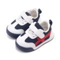 Dark Blue & Scarlet Meshy Outdoor Sneakers. 