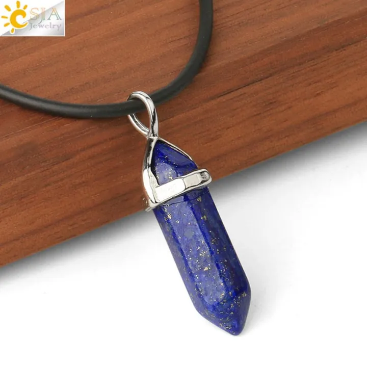 Csja%20Natural%20Stone%20Necklace%20Crystal%20Pendant%20Necklaces%20Hexagonal%20Reiki%20Chakra%20Raw%20Purple%20Gem%20Women%20Jewelry%20E056%20-%20Image%202