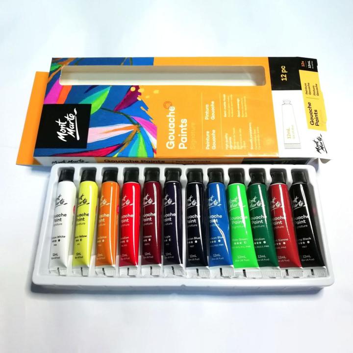 Mont Marte Gouache Paints 12pcs/18pcs/24pcs 12ml