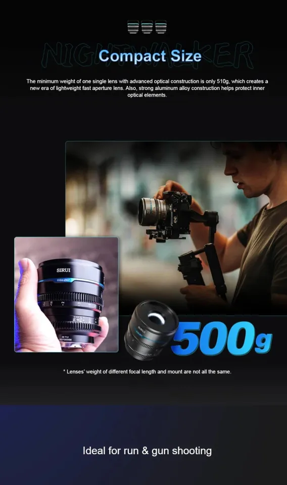 Camera Focal Lengths Same Shot Different Lenses SIRUI Night Walker