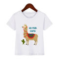 Harajuku kawaii llamas Pacas animal print T-shirt cute kids clothing baby boys T-shirts toddler girls clothes from 3 to 13 year. 