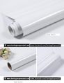 4x6.6 ft. - Wallpaper Glossy White Peel and Stick Self-Adhesive Contact Paper Waterproof Home Decoration Backsplash (200*120cm).