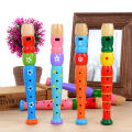 1 Pc Small Wooden Colorful Piccolo Flute for Kids Learning Rhythm Musical Instrument Early Education Music Sound Toys for Kids.