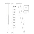 1 Piece Furniture Legs Feet Chair Tapered Furniture Metal Feet Dressing Table Legs High Table Feet for Dining Table. 