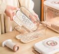 Food Storage Container Vacuum Storage Box with Drain Net Food Dispenser Transparent Sealed Tank Kitchen Organizer Work Lunch Box.
