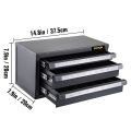 VEVOR Steel Stackable End Mill Dispenser Organize Cabinet 3-Drawer Workshop Hardware Auto Maintenance Storage Box 29-Compartment. 