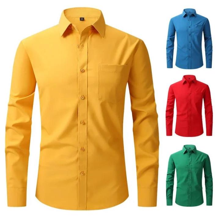 Men%20Spring%20Summer%20US%20Size%20Formal%20Dress%20Shirt%20Boys%20Oversize%20Orange%20Green%20Long%20Sleeve%20Casual%20Button%20Single%20Breasted%20Shirt%20Xxxl%20-%20Image%203