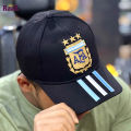 Black Argentina 3 Star Cotton Cap.