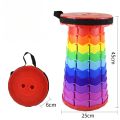 1 pcs Portable Chair Adjustable Retractable Folding Stool Colorful with Storage Bag Easy Carrying Suitable for Fishing, Traveling, Hiking. 