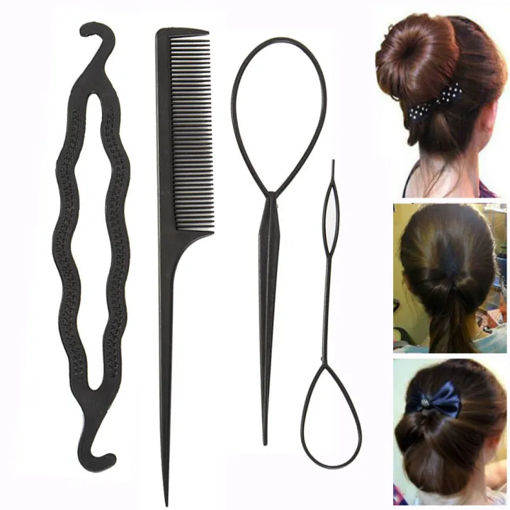 4%20pcs%20Hair%20Clip%20Styling%20Stick%20Bun%20Maker%20Tool%20Beauty%20-%20Image%202