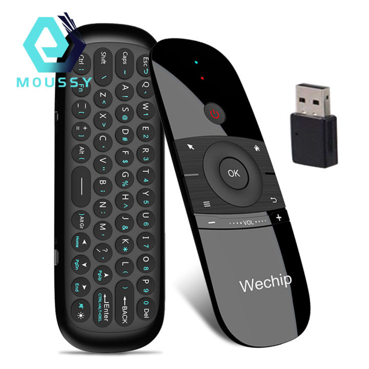W1 2.4G Wireless Keyboard Air Mouse Smart Remote Control for Android TV Box PC