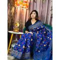Stylish and Comfortable, Half Silk Sharee For Women Muslin Silk  Screen print Saree New Collection. 