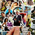 25Pcs/Pack Grand Theft Auto V GTA V PVC Waterproof Stickers For Luggage Skateboard Laptop (Send U Randomly).