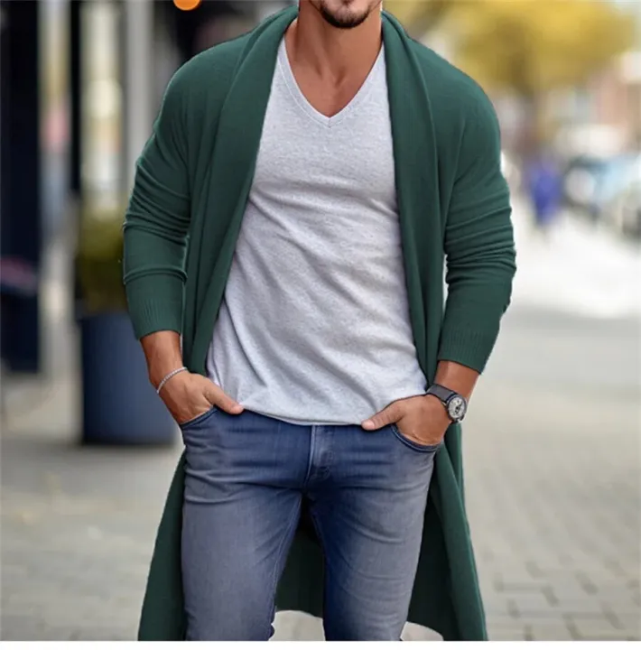 2024%20Autumn%20Men's%20Knitted%20Cardigan%20Casual%20Long%20Sweaters%20Male%20Long%20Sleeve%20Outerwear%20Solid%20Color%20Loose%20Streetwear%20Knit%20Jacket%20-%20Image%207