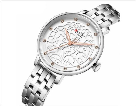 Inspired by CNN 9046 Silver/golden Stainless Steel Analog Watch For Women. Watch/Ladies Watch/Wristwatch.