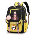 Novelty Anime Demon Slayer Nezuko Canvas Backpacks Teenage Girls Large School Bag Children Casual Bookbags Fashion Women Bagpack.