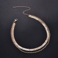 Ladies Fashion Chain Choker Two Layers Necklaces for Women.