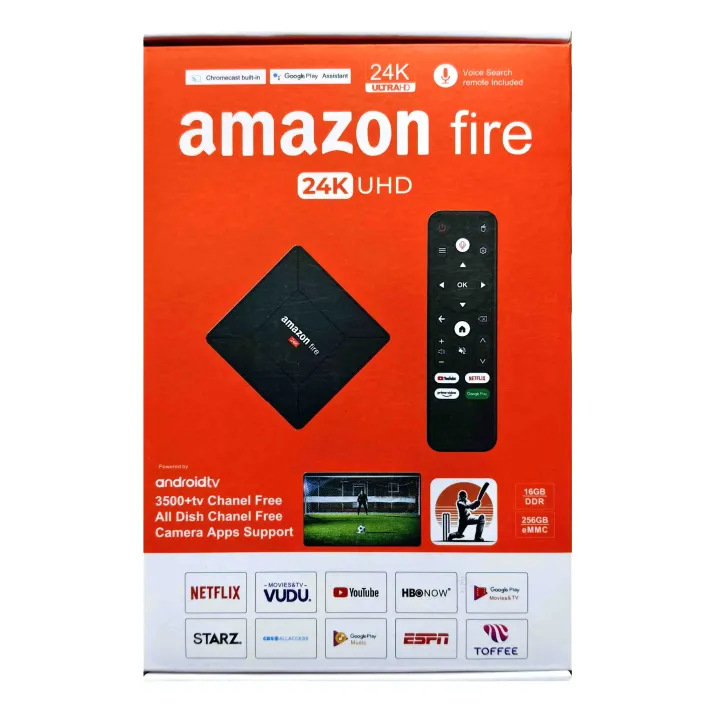 Amazon Fire 24K UHD Android TV Box with Voice Remote | Chromecast ...