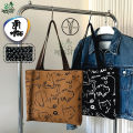 Trendy Top Handle Cute cat Design White Color Tote Canvas Bag Shopping Bag / College / University Bag, Tote Bag, Canvas Bag with Zipper and Free Pouch, pencil bag, cosmetic bag.