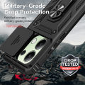 For Xiaomi Redmi Note 13 Pro 4G 5G Case Slide Lens Protect Shockproof Armor Phone Cases For Xiaomi Poco C65 4G Ring Holder Cover.