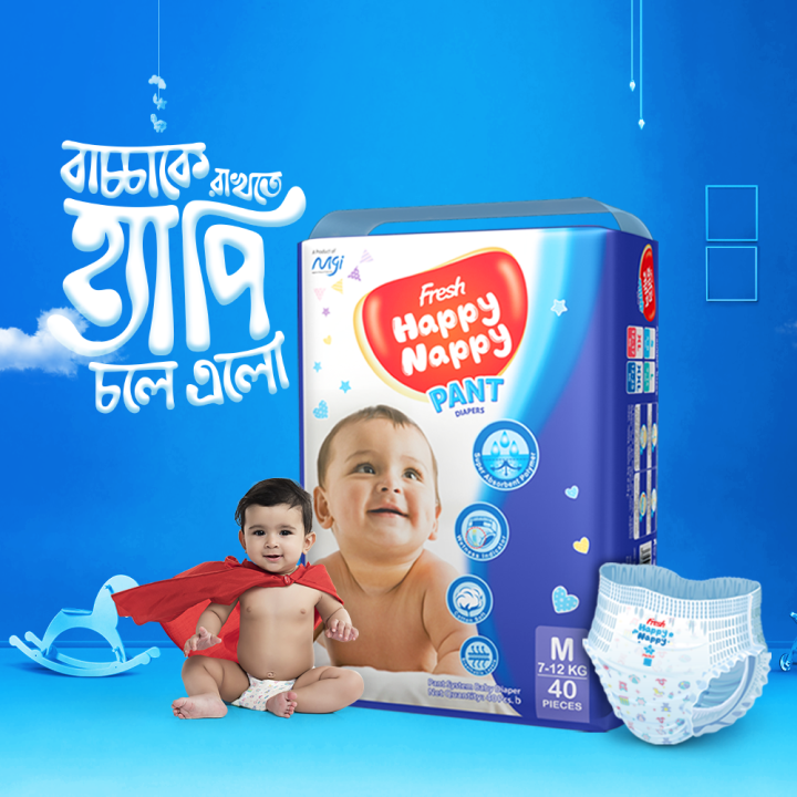 Fresh%20Happy%20Nappy%20M%20Size%20(5Pcs)%20Pant%20Style%20Baby%20Diapers%20-%20Baby%20-%20Image%203