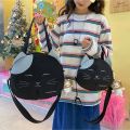 Canvas Nylon Prints Cat Messenger Bag Cute College Style Large Capacity Crossbody Bag Portable Shoulder Bag Handbag Streetwear. 
