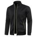 2022 Autumn Winter Men's Zipper Knit Long Sleeves Thin Cashmere Fashion Top Sweater Coat. 