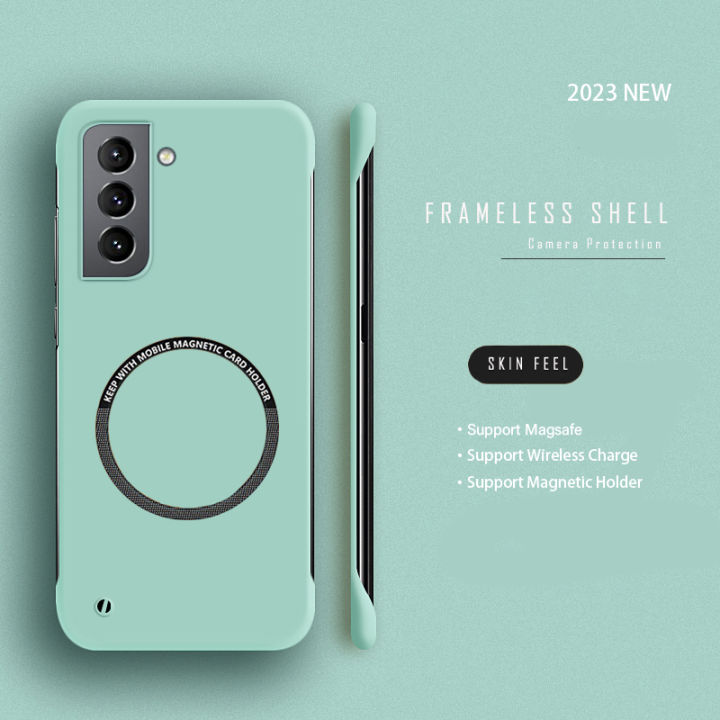 Hard%20PC%20Frameless%20Magnetic%20Phone%20Case%20For%20Samsung%20Galaxy%20S23%20S22%20S21%20S20%20FE%20Plus%20NOTE%2020%20S24%20Ultra%20Magsafe%20Matte%20Thin%20Cover%20-%20Image%207