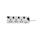 CLICK Safe 3 Point Multiplug Extension Cord 3skt Port Multi Plug Socket.