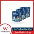 Joya Sanitary Napkin - Wings All Night - 8 Pads Pack - Panty/Wings System - Combo of 3 Pack - 24 Pads - pad. 